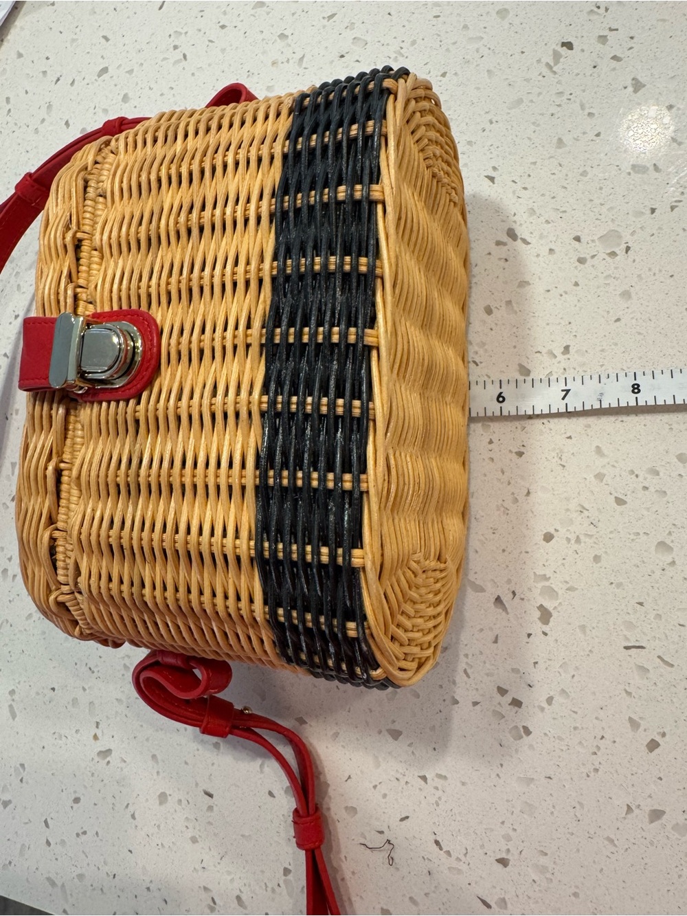 Draper James Woven Straw Crossbody Bag - Picture 8 of 10